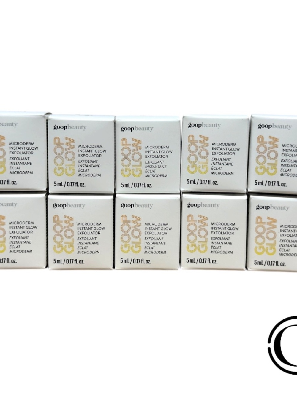PACK OF 10 GOOP BEAUTY Microderm Instant Glow Exfoliator 1.7 fl oz/50 ml TOTAL